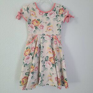 Olive Mae girls floral pocket dress blush pink size 5